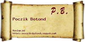Poczik Botond névjegykártya